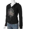 Lucky Brand Junior's Heart Rose Print Hoodie
