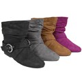 Bamboo by Journee Women's Faux Suede Half Boots
