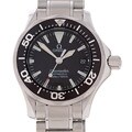 Omega Women's Black Dial Seamaster Steel Watch