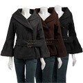 Voile Women's Belted Large Collar Jacket