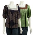 Voile Women's Pleated Collar Shirt