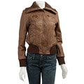 MICHAEL Michael Kors Women's Leather Bomber Jacket