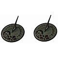 Sundials in Antique Bronze Patina Finish (Set of 2)