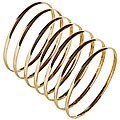 14k Gold Overlay 'Semanario' Bangle (Set of 7)