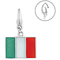 Sterling Silver and Enamel Italian Flag Charm