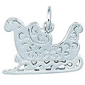 Sterling Silver Holiday Sleigh Charm