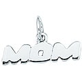 Sterling Silver 'Mom' Charm