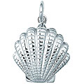 Sterling Silver Large Scallop Shell Charm