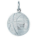 Sterling Silver Basketball Charm