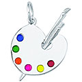 Sterling Silver Artist Pallet Charm