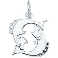 Sterling Silver Pisces Fish Symbol Charm
