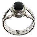 Sterling Silver 'Duality' Onyx Ring (Indonesia)