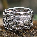 Sterling Silver 'Gorilla' Men's Ring (Indonesia)