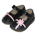Squeakies Baby and Toddler Black/ Pink Shoes
