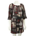 Muse Women's Abstract Print Sweater Knit Dress