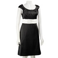 Scarlett Nite Women's Black Satin Sheath Dress