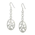 Sterling Silver Heart Cutout Disc Earrings