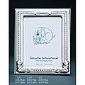HonFlow Sterling Silver 5x7 Pink Baby Frame