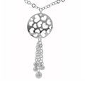 Sterling Silver Heart Cutout Disc Necklace
