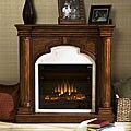 Cunningham Brown Mahogany Electric Fireplace