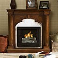 Cunningham Brown Mahogany Gel Fuel Fireplace