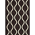 Shaggy Ivory Waves Rug (6'7 x 9'6)