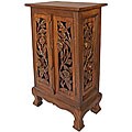 Hand-carved Vintage Roses 32-inch Storage Cabinet