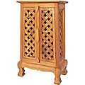 Hand-carved Lattice Design Storage Cabinet