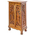 Hand-carved Bird Motif 40-inch Storage Cabinet