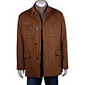 Mantoni Men's Chestnut Wool/ Cashmere Coat