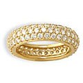 14k Gold over Silver CZ Cupola Eternity Band