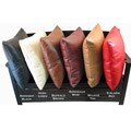 Traditional 22-inch Leather Pillow