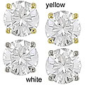 14k Gold 1/4ct TDW Diamond Basket-style Earrings (H-I, I1-I2)