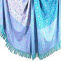 Wool 'Turquoise Fantasy' Throw (India)