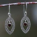 Sterling Silver Garnet 'Miracle' Earrings (Indonesia)