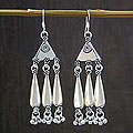 Sterling Silver 'Wind Chime' Earrings (India)