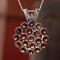 Garnet 'Fire Flower' Necklace (India)