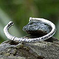 Sterling Silver 'Rugged' Men's Cuff Bracelet (Thailand)