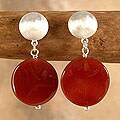 Carnelian 'Flamboyant' Earrings (Peru)