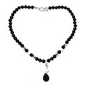 Pearl and Onyx 'Silent Dawn' Necklace (India)