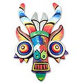 Ceramic 'Rainbow Demon' Mask (Peru)