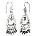 Sterling Silver 'Wings' Pearl Earrings (Indonesia)