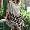 Alpaca Wool 'Andean Classic' Hooded Poncho (Peru)