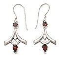 Sterling Silver Garnet 'Morning Light' Earrings (Indonesia)