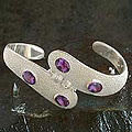 Sterling Silver Amethyst 'Beachcomber' Bracelet (Indonesia)