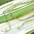 Sterling Silver 'Summer Wrap' Peridot Necklace (Thailand)