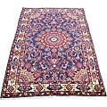 Persian Mashad Navy/ Ivory Rug (6'9 x 10'3)