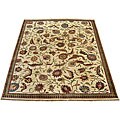 Indo Mahal Hand-knotted Ivory Rug (8' x 10')