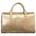 Christian Audigier Light Gold Leather Satchel