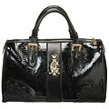 Christian Audigier Black Leather Satchel